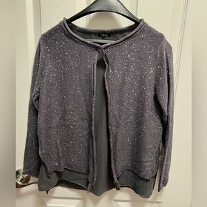 Women's Sparkling Gray Cardigan